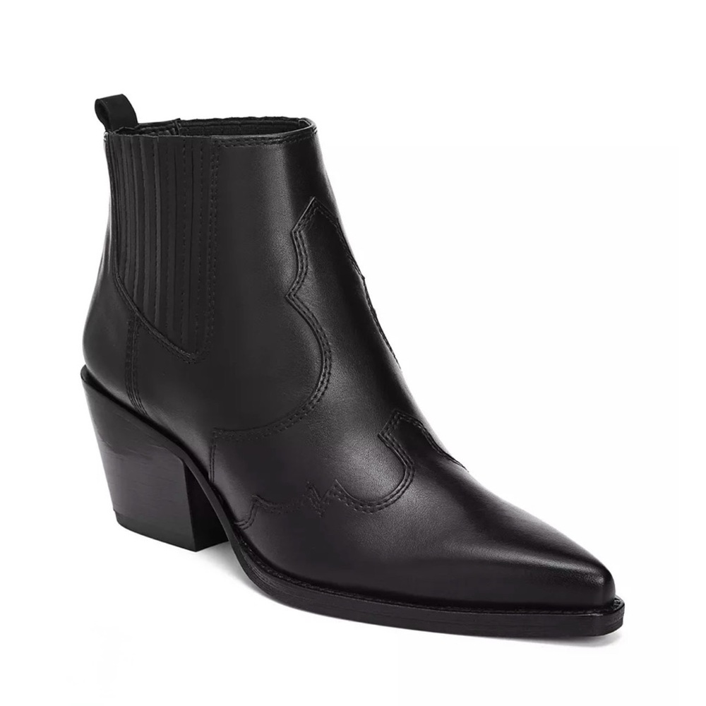 Sam Edelman Winona Pointed-Toe Mid-Heel Leather Booties 8